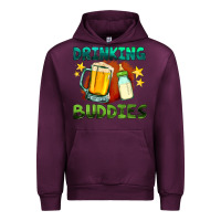 Mauve Wine drinking buddies with baby bottle and beer Urban Hoodie - HRA Design Shop