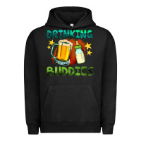 Pigment Black drinking buddies with baby bottle and beer Urban Hoodie - HRA Design Shop