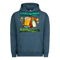 Pigment Midnight Navy drinking buddies with baby bottle and beer Urban Hoodie - HRA Design Shop
