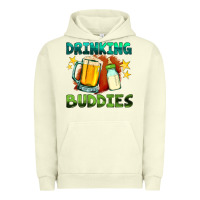 Pigment Pistachio drinking buddies with baby bottle and beer Urban Hoodie - HRA Design Shop