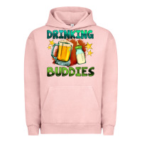 Pigment Salmon drinking buddies with baby bottle and beer Urban Hoodie - HRA Design Shop