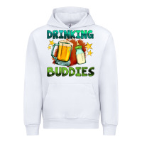 White drinking buddies with baby bottle and beer Urban Hoodie - HRA Design Shop