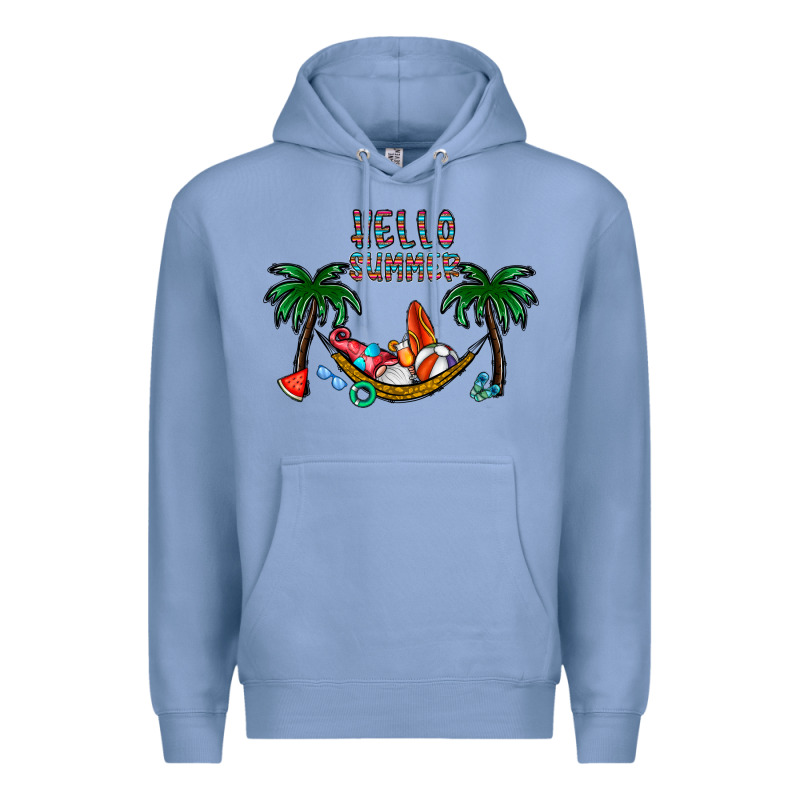 Hello Summer Premium Hoodie by CowhideDigitalArt | Teevron