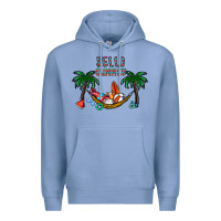 Colony Blue hello summer Premium Hoodie - CowhideDigitalArt