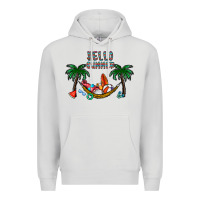 Dove Grey hello summer Premium Hoodie - CowhideDigitalArt