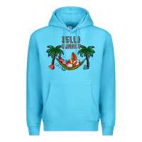 Ocean Blue hello summer Premium Hoodie - CowhideDigitalArt