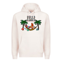 Pale Pink hello summer Premium Hoodie - CowhideDigitalArt
