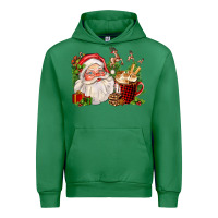 Emerald santa and hot cocoa cup Urban Hoodie - FaDigitalArtStudio