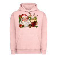 Pigment Salmon santa and hot cocoa cup Urban Hoodie - FaDigitalArtStudio