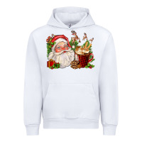 White santa and hot cocoa cup Urban Hoodie - FaDigitalArtStudio