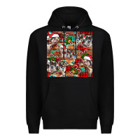 Black christmas pig  aztec Premium Hoodie - FaDigitalArtStudio