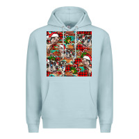 Blue Mist christmas pig  aztec Premium Hoodie - FaDigitalArtStudio