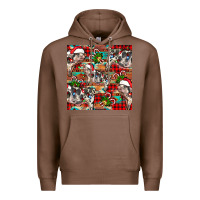 Chestnut christmas pig  aztec Premium Hoodie - FaDigitalArtStudio