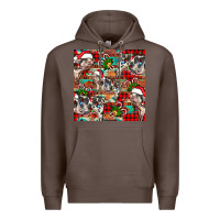 Coffee christmas pig  aztec Premium Hoodie - FaDigitalArtStudio