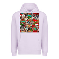 Lilac christmas pig  aztec Premium Hoodie - FaDigitalArtStudio
