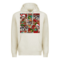 Oatmeal Heather christmas pig  aztec Premium Hoodie - FaDigitalArtStudio