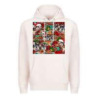 Pale Pink christmas pig  aztec Premium Hoodie - FaDigitalArtStudio