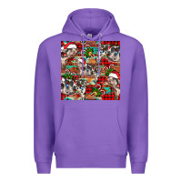 Purple christmas pig  aztec Premium Hoodie - FaDigitalArtStudio