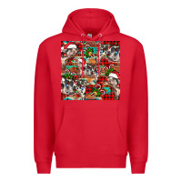 Red christmas pig  aztec Premium Hoodie - FaDigitalArtStudio