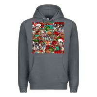 Rock christmas pig  aztec Premium Hoodie - FaDigitalArtStudio