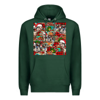Sports Green christmas pig  aztec Premium Hoodie - FaDigitalArtStudio