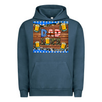 Pigment Midnight Navy dad life with beers Urban Hoodie - HRA Design Shop