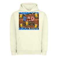 Pigment Pistachio dad life with beers Urban Hoodie - HRA Design Shop