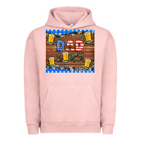Pigment Salmon dad life with beers Urban Hoodie - HRA Design Shop