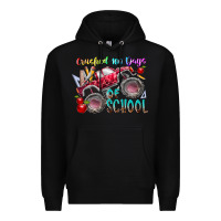 Black crushed 100 days of school Premium Hoodie - RacoonDesign