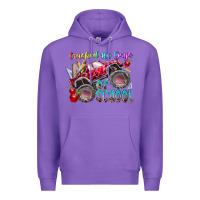 Purple crushed 100 days of school Premium Hoodie - RacoonDesign
