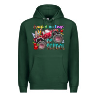 Sports Green crushed 100 days of school Premium Hoodie - RacoonDesign