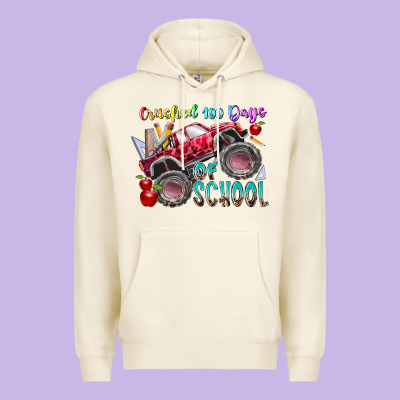 Crushed 100 Days Of School Premium Hoodie Designed By Racoondesign