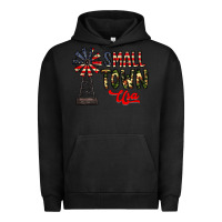 Pigment Black small town usa Urban Hoodie - CowhideDigitalArt