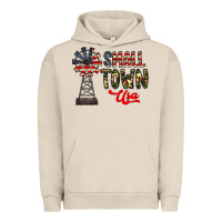 Pigment French Oak small town usa Urban Hoodie - CowhideDigitalArt