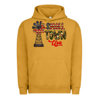 Pigment Peanut Butter small town usa Urban Hoodie - CowhideDigitalArt