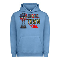 Pigment Pebble Blue small town usa Urban Hoodie - CowhideDigitalArt