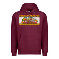 Burgundy god bless america sunflower license plate Premium Hoodie - HRA Design Shop