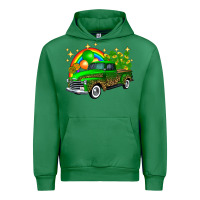 Emerald st patricks shamrock gold rainbow balloon candy truck Urban Hoodie - FaDigitalArtStudio
