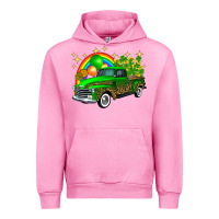 Fuchsia Pink st patricks shamrock gold rainbow balloon candy truck Urban Hoodie - FaDigitalArtStudio