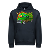 Navy st patricks shamrock gold rainbow balloon candy truck Urban Hoodie - FaDigitalArtStudio