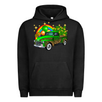 Pigment Black st patricks shamrock gold rainbow balloon candy truck Urban Hoodie - FaDigitalArtStudio