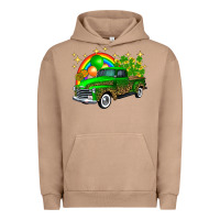 Pigment Burro st patricks shamrock gold rainbow balloon candy truck Urban Hoodie - FaDigitalArtStudio