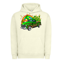 Pigment Pistachio st patricks shamrock gold rainbow balloon candy truck Urban Hoodie - FaDigitalArtStudio