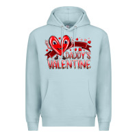 Blue Mist daddy is valentine Premium Hoodie - RacoonDesign