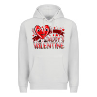 Dove Grey daddy is valentine Premium Hoodie - RacoonDesign