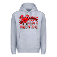Heather Grey daddy is valentine Premium Hoodie - RacoonDesign