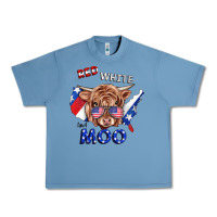 Pebble Blue Red White And Moo Cow Urban Heavy Tee - RanaPortraitStore