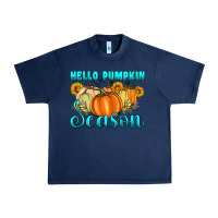 Navy hello pumpkin season Urban Heavy Tee - Artiststas