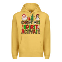Antique Gold christmas spirit activate Premium Hoodie - FaDigitalArtStudio