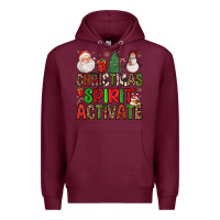 Burgundy christmas spirit activate Premium Hoodie - FaDigitalArtStudio